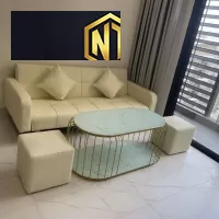 BỘ BÀN GHẾ SOFA MÀU KEM SANG TRỌNG